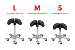 salli saddle chair gasspring height